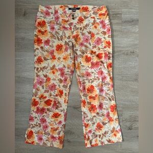 Vintage Rampage stretch Floral crop Pants Size 11